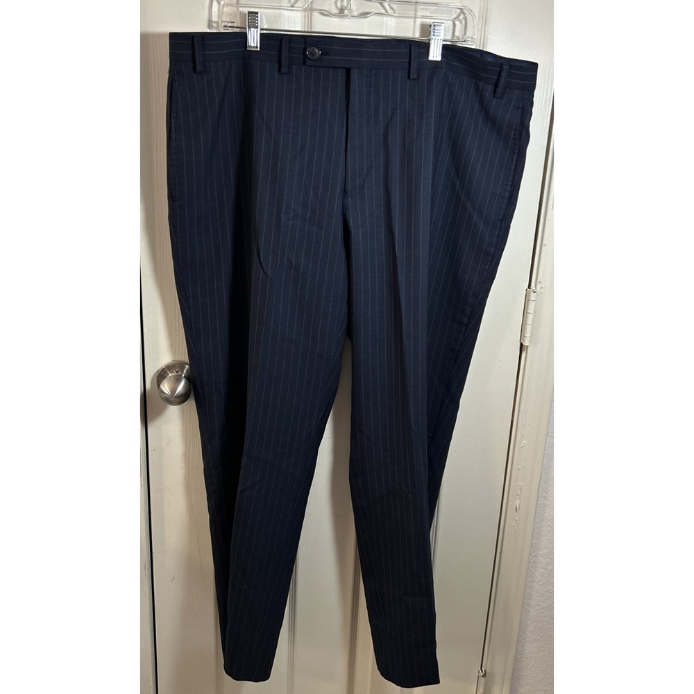 Collection By Michael Strahan 40"x32" Mens Dress Suit Pants Blue Striped
